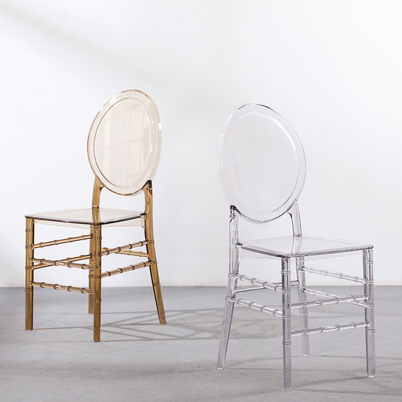 Star Wedding transparent Acrylic chair, Mirror large round-back chair, hotel banquet hall, wedding hall, wedding hotel crystal chair