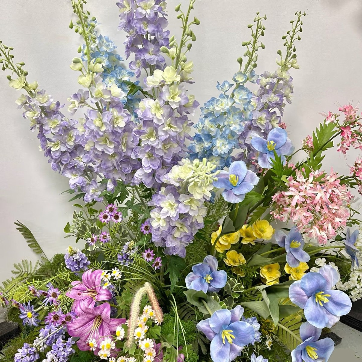 莫奈花园仿真花材diy布景假花花店造景仿真绿植网红打卡拍照道具细节图