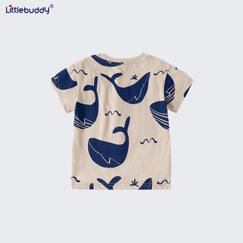 Cross-border exclusive children's short-sleeved sets, pure cotton boys' T-shirts, baby summer children's clothing, girls' shorts, baby clothes Specification image