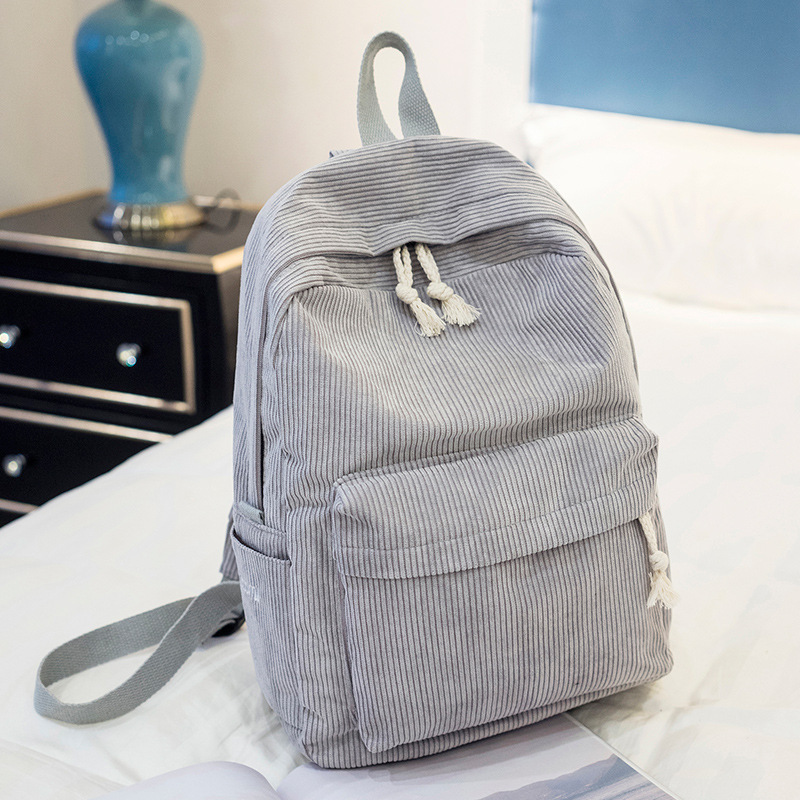 Velvet backpack for women 2025 autumn and winter: Simple and trendy, large-capacity casual women's backpack, dark backpack details Picture