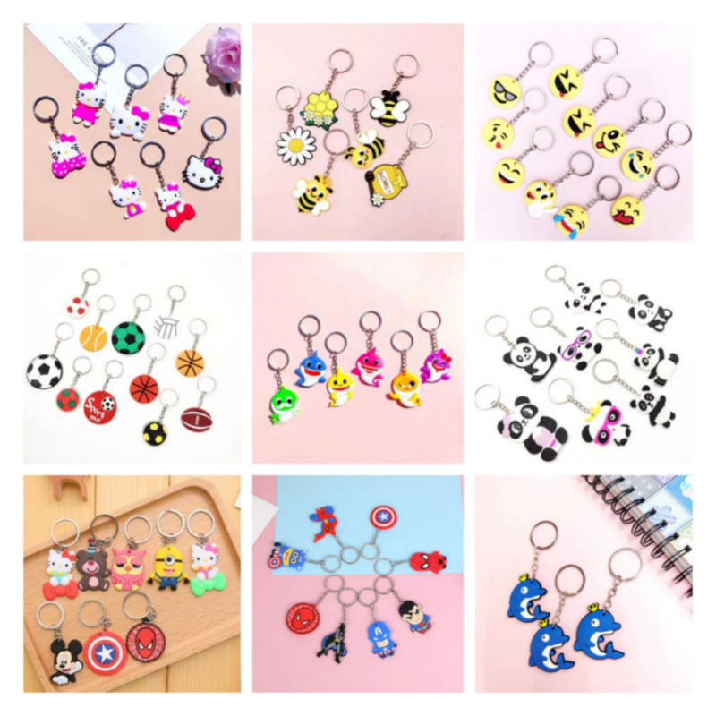 批发创意卡通PVC钥匙扣软胶钥匙扣卡通包包挂件汽车钥匙扣礼品