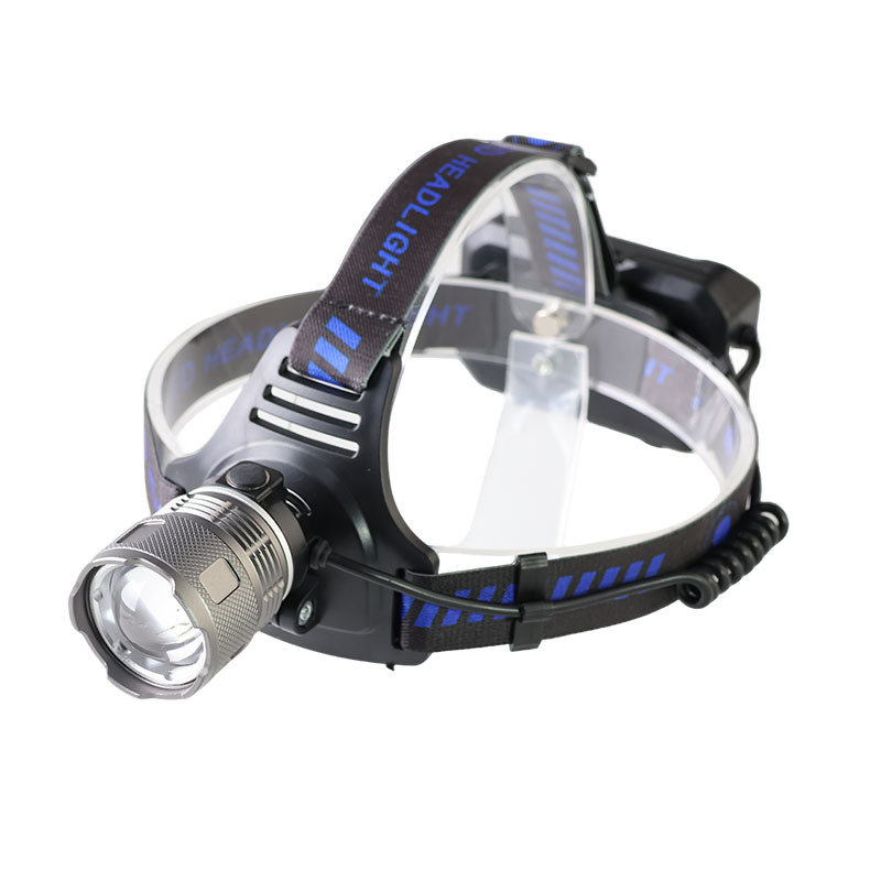 Transfronterizo nuevo láser blanco recargable súper brillante larga duración multifunción rush mar iluminación al aire libre zoom lámpara de mina tres fuentes de luz Item Picture