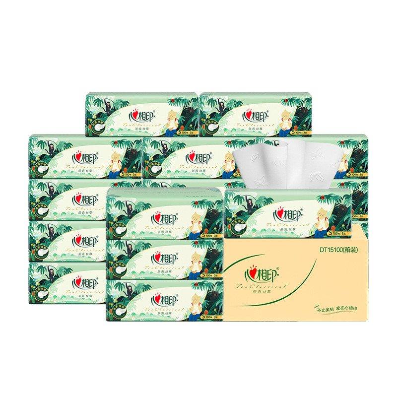 心相印抽纸150抽整箱大码家用心相印纸巾卫生纸24包箱装代发包邮产品图