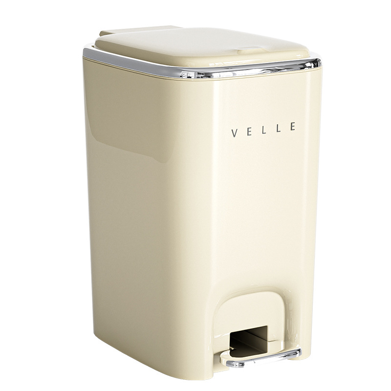 New 2025 household large-capacity foot-operated trash can, kitchen, living room, bedroom, bathroom, toilet, covered wastebasket Item Picture
