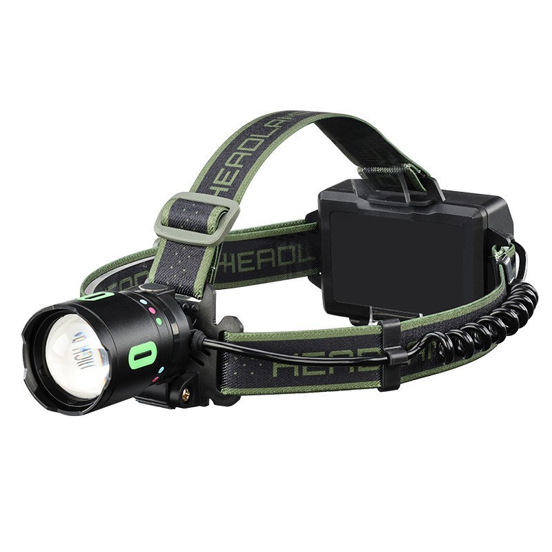 White Laser High-Intensity Headlamp, Outdoor Zoom Long-Range Camping Atmosphere Light, Night Riding And Fishing Led Long-Range Headlamp Item Picture