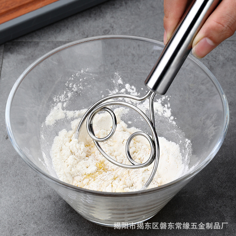 Factory direct sales of household stainless steel manual noodle cutter, flour mixer, kitchen small tool, stainless steel, manual and labor-saving Specification image