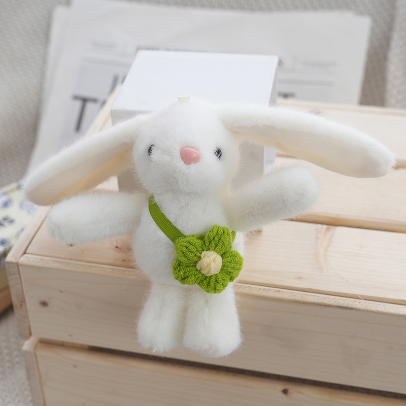 Cute little rabbit pendants, cute bags, plush decorations, toy dolls, keychains, trendy schoolbags, dolls, figurines, wholesale Specification image