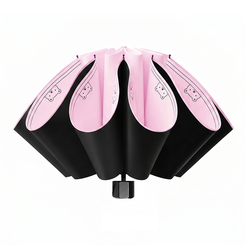 Red leaf sun protection and UV protection umbrella, folding sunshade umbrella, women's dual-purpose umbrella, men's umbrella, lightweight and portable umbrella Item Picture