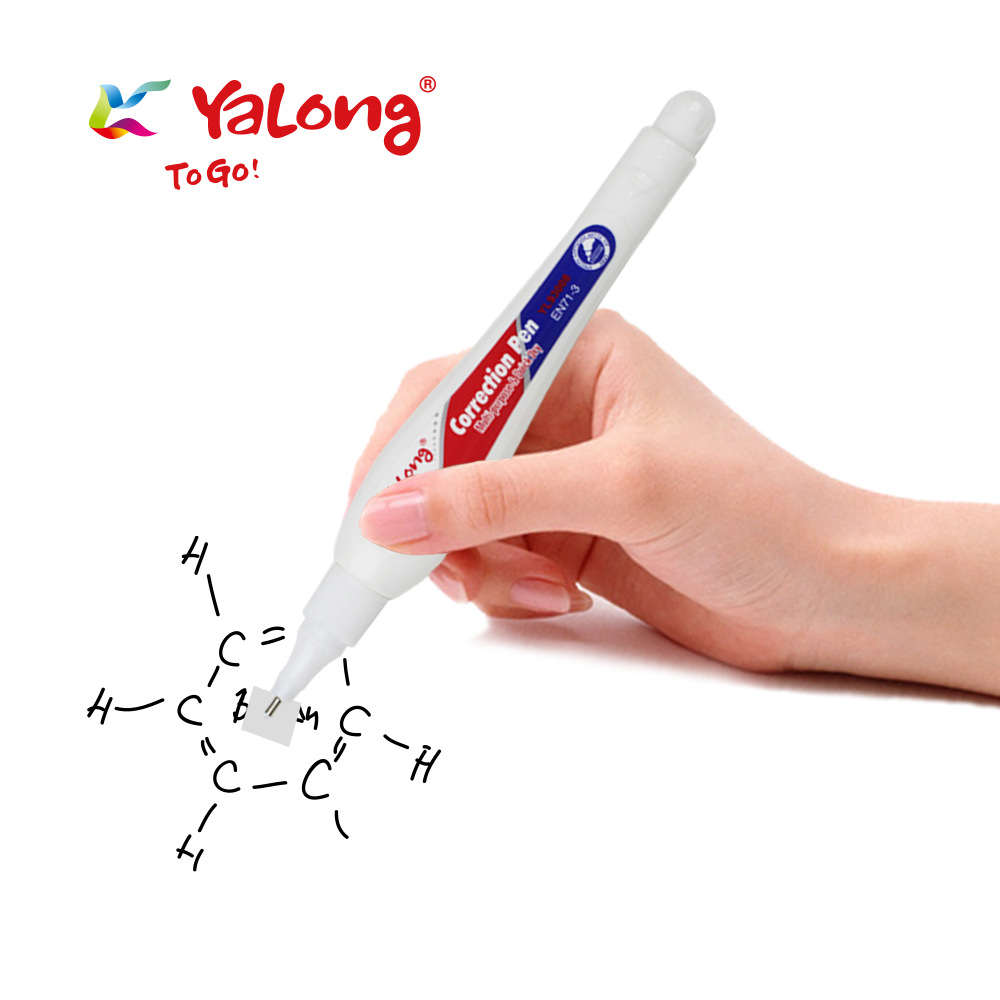The correction pen packaging box features a single correction pen with replaceable refills, making it a portable student stationery item details Picture