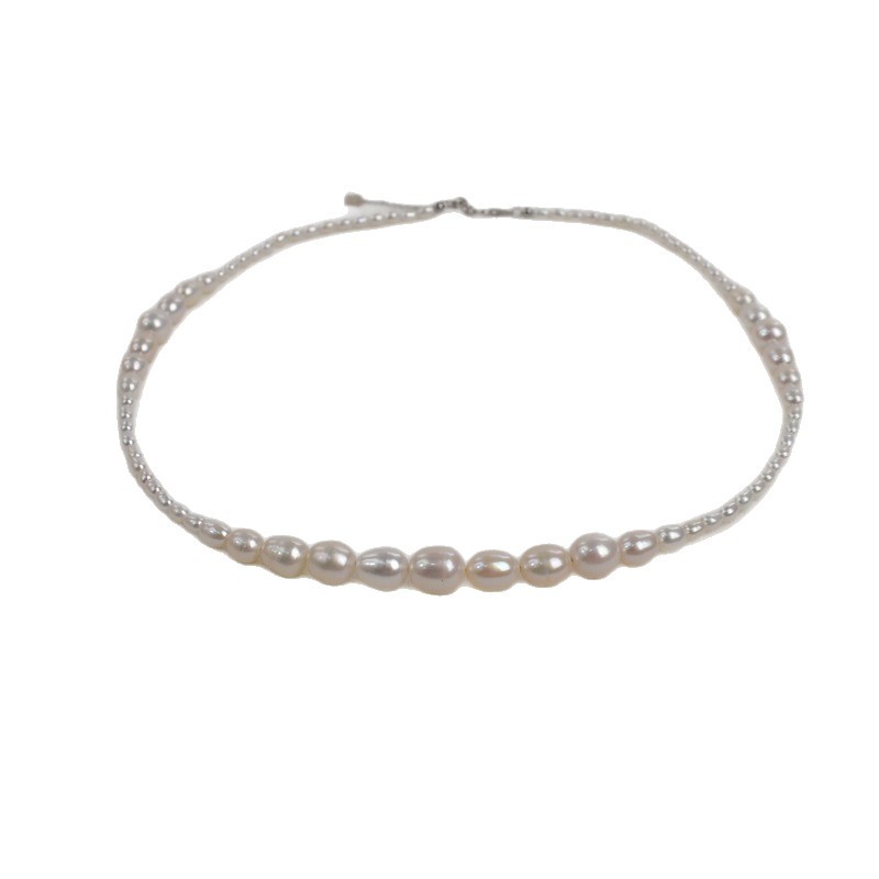Natural freshwater pearl necklace for autumn and winter wear, high-end neckchain for women's fashion, Baroque pearl sweater chain Item Picture