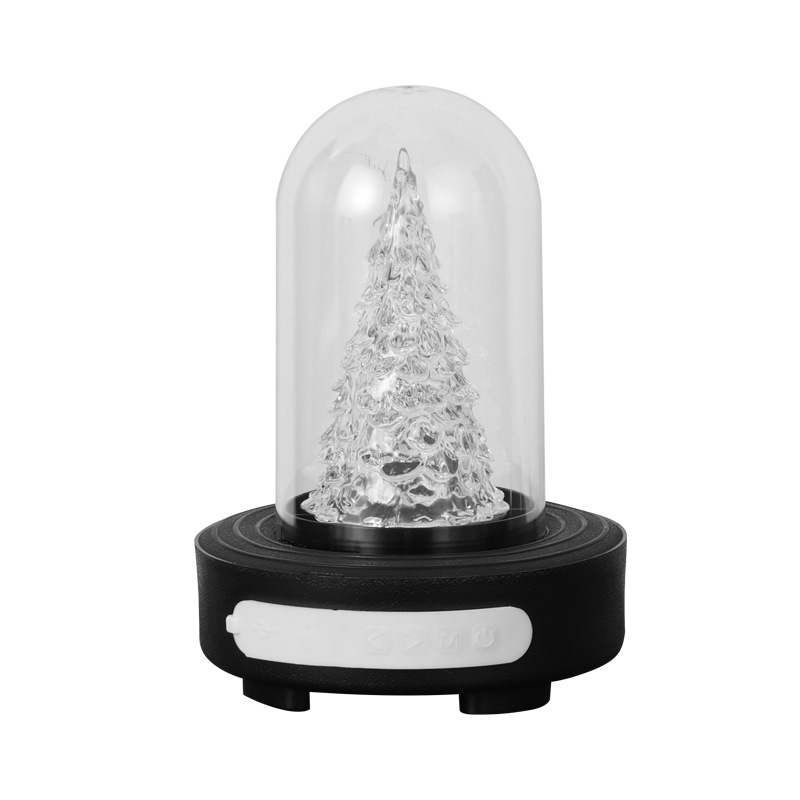 厂家定制圣诞树蓝牙音响迷你立体声无线音响七彩卧室氛围灯