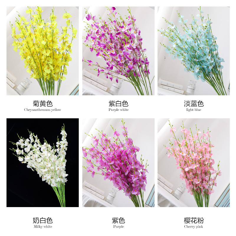 仿真花DIY发饰配件/仿真花/5朵塑膠花/假花/假花批发产品图