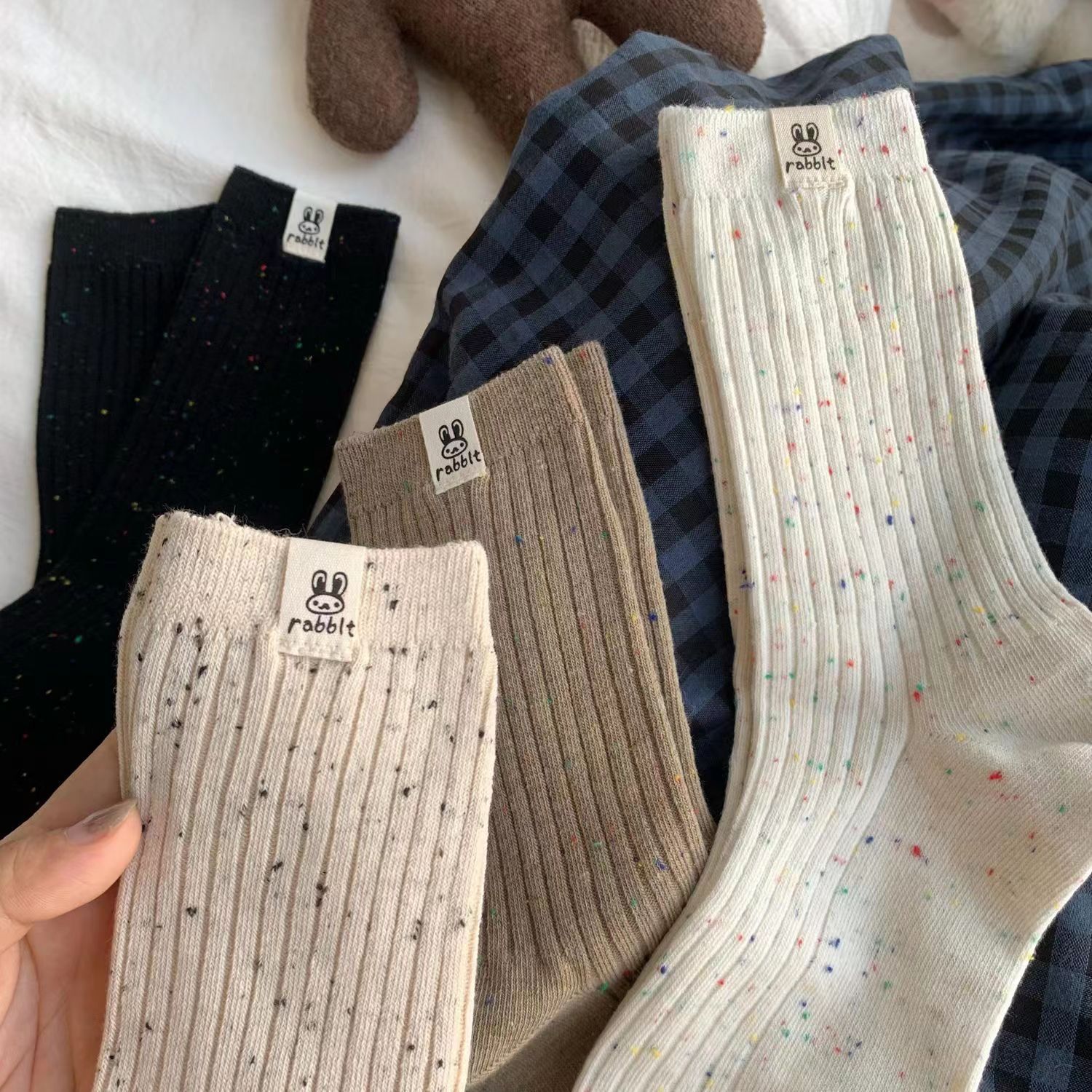 袜子/袜子男士长款休闲/袜子男女长款潮流/纯棉男袜/秋冬袜子细节图