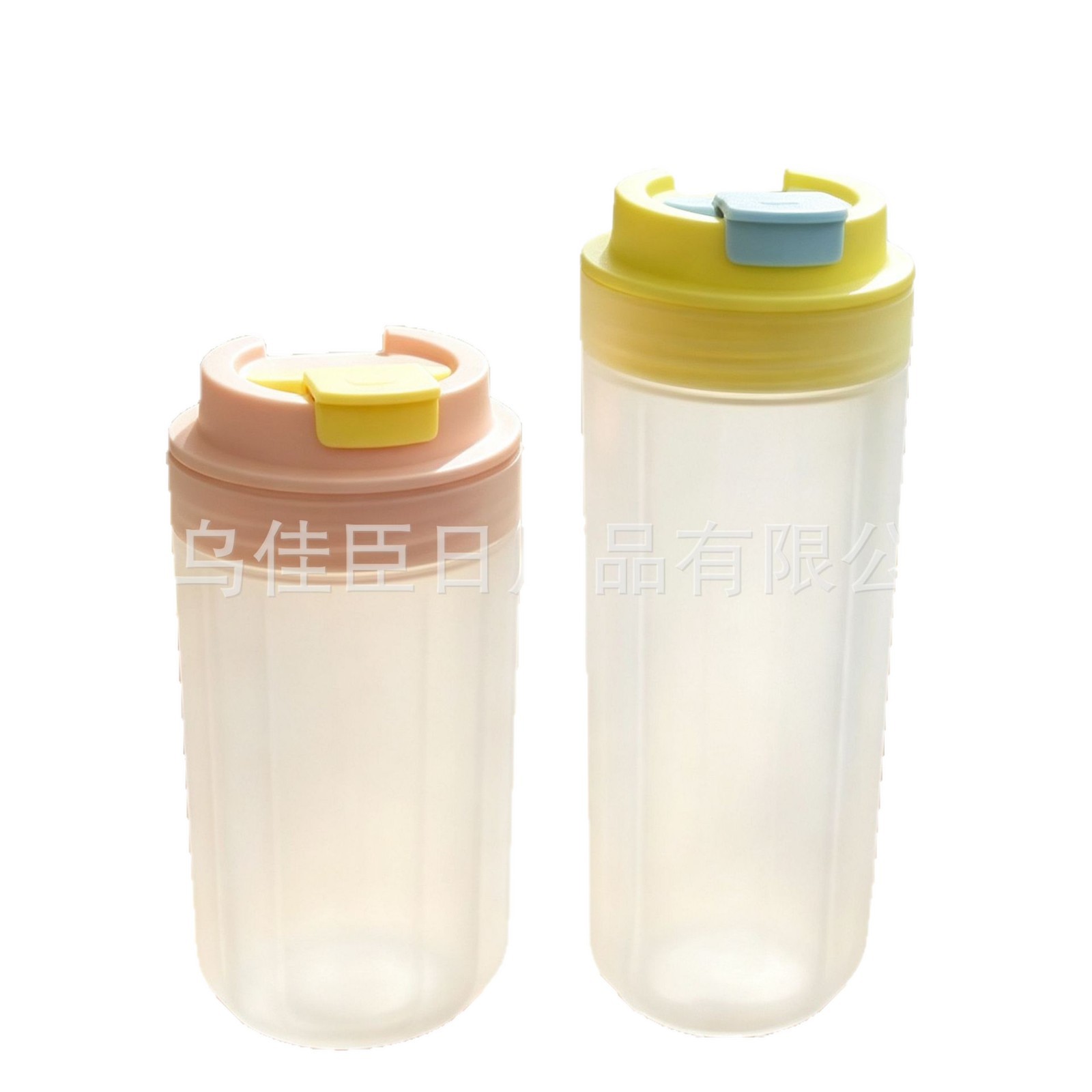 Simple frosted portable sports bottle, bouncy cap hand-held water cup, student leak-proof drinking water pot Item Picture