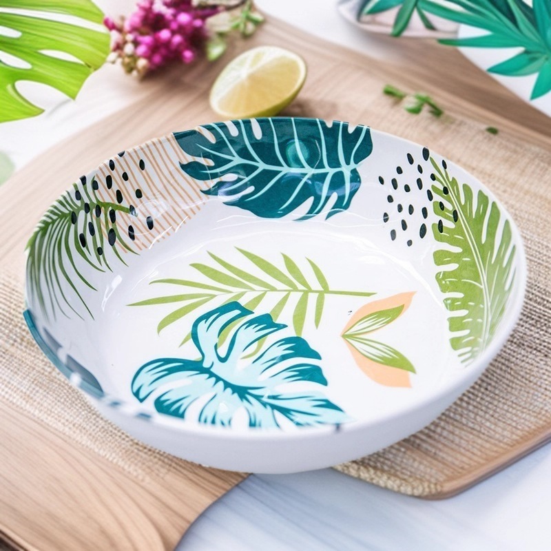 Melamine noodle bowls for foreign trade, commercial noodle restaurant bowls, Nordic-style anti-drop porcelain bowls, beef noodle bowls, spicy hot pot bowls and tableware full figure