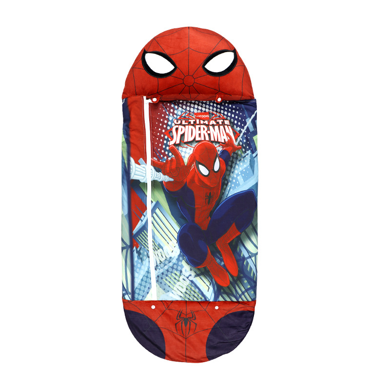 Spider-man throw pillow sleeping bag, size print, children's customized cross-border cartoon storage, children's style, trendy cartoon Item Picture