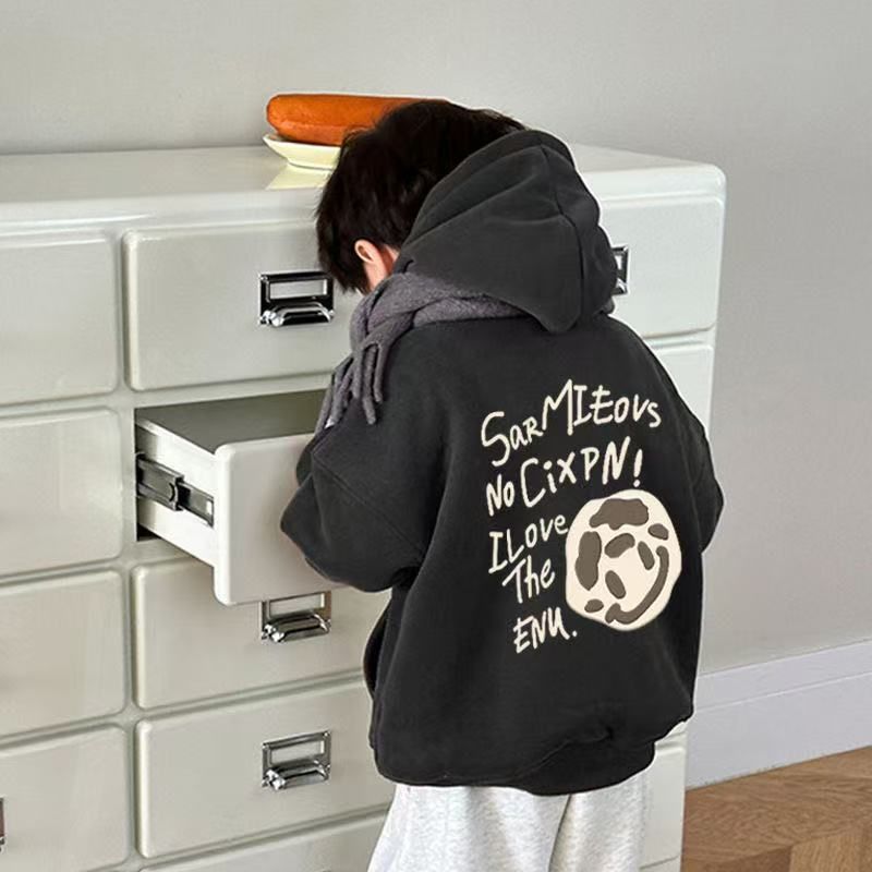 男女童卫衣长袖连帽卫衣套头动漫卡通可爱童装中大童卫衣定制LOGO细节图