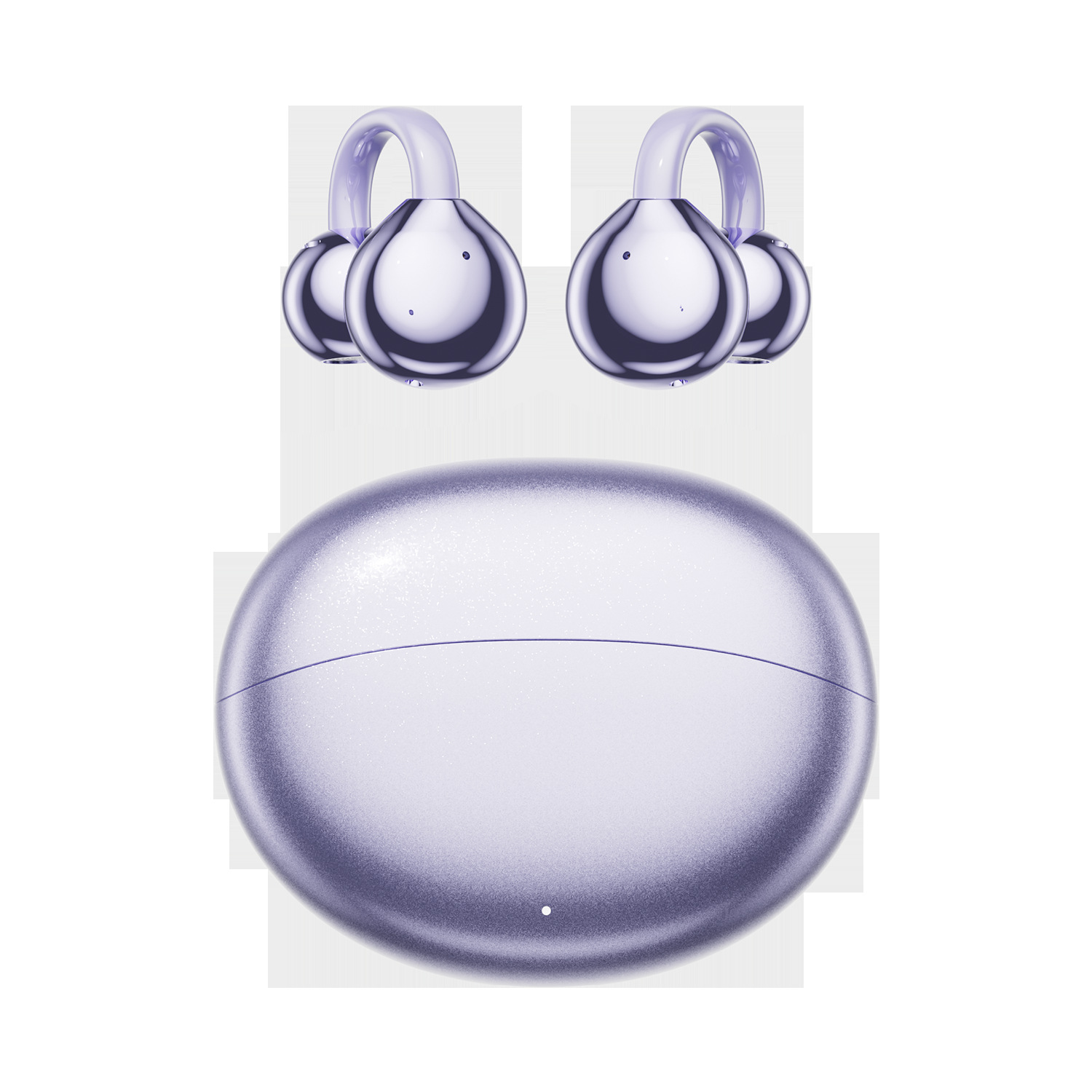 蓝牙耳机/耳机/蓝牙式耳机/蓝牙耳机挂耳/夹耳耳机白底实物图