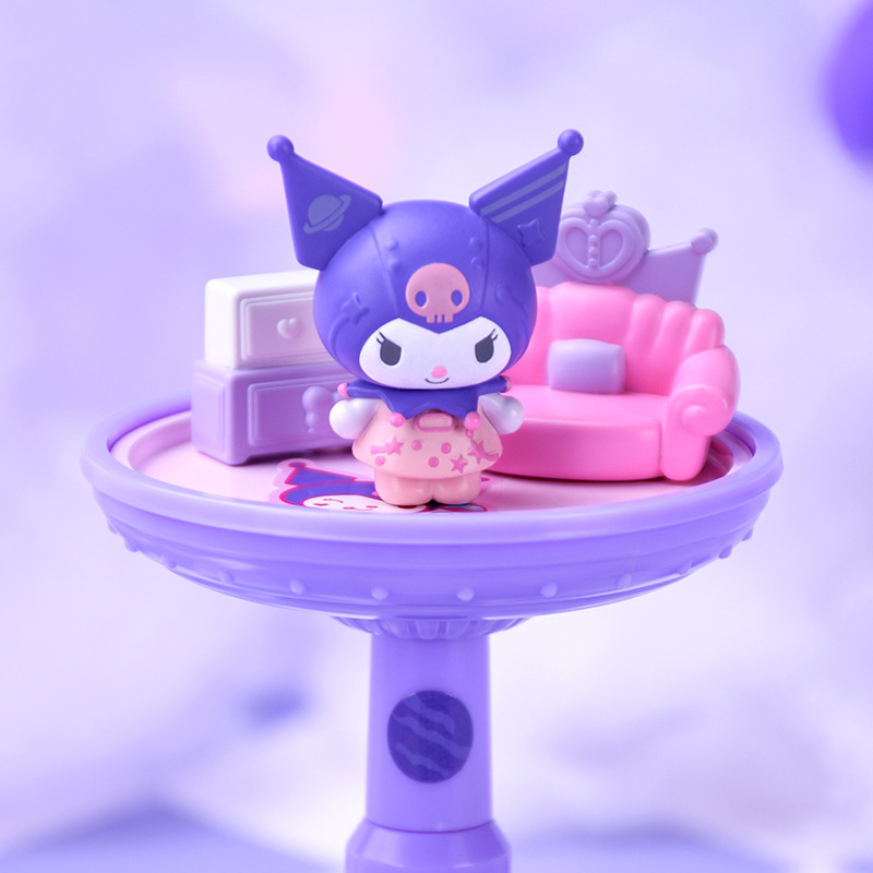 The official Sanrio family Dream Territory series blind box features a cute KT cat-themed decorative nest Specification image