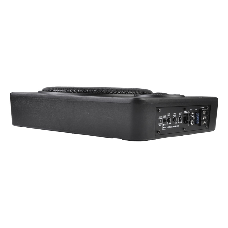 Pewo crossover coche ultra delgado bluetooth audio cuadrado aleación de aluminio subwoofer carro pesado bajo asiento cañón Specification image