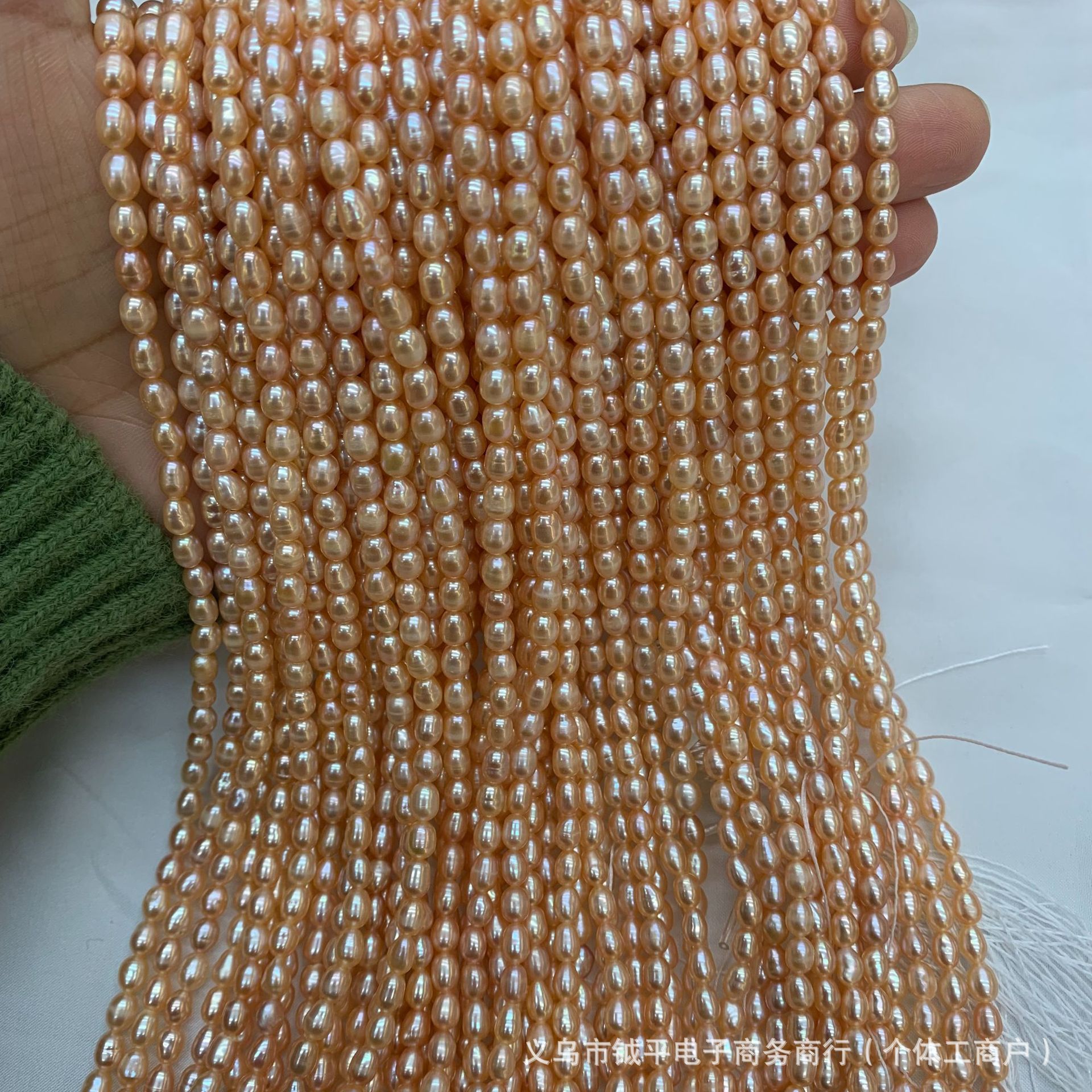4-5mm米天然淡水珍珠项链饰品半成品批发
