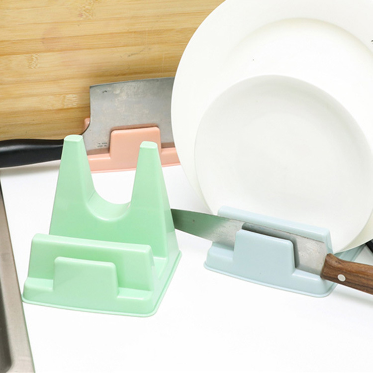 Pot lid rack, household cutting board rack, storage rack, knife rack, chopping board rack, kitchen nail-free plastic multi-functional cutting board rack details Picture