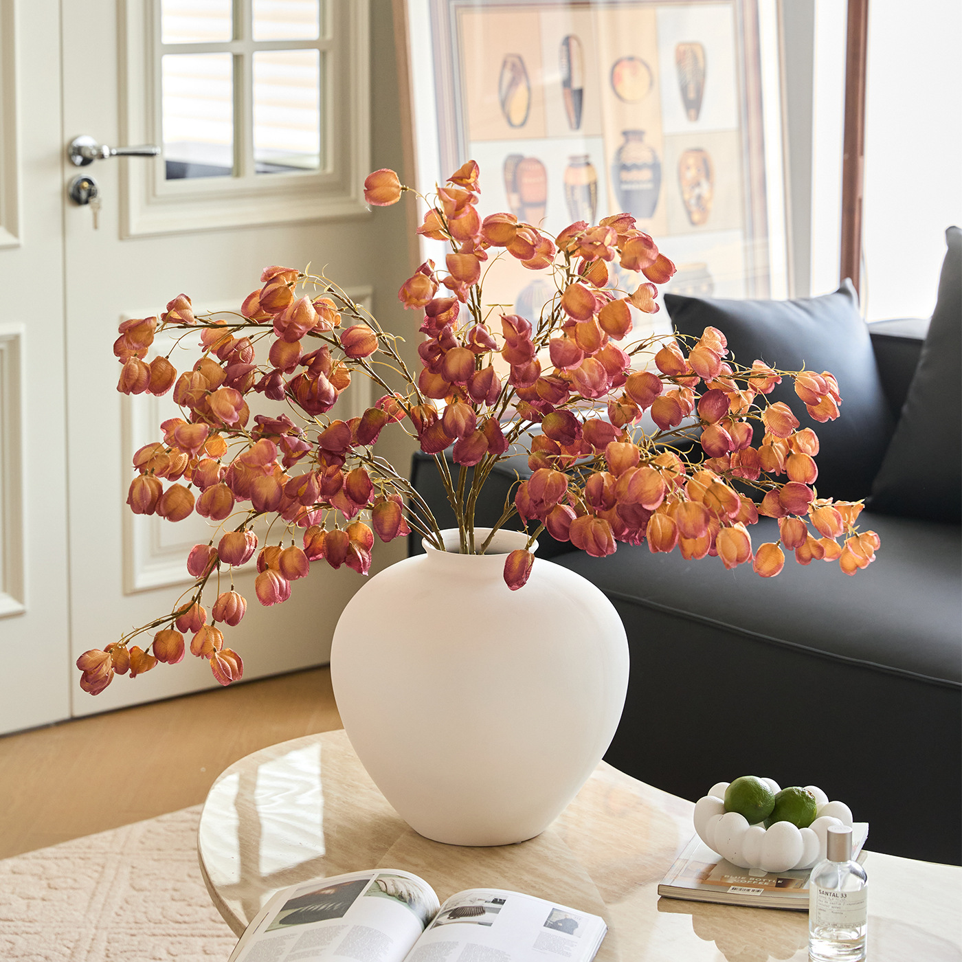 仿真花DIY发饰配件/假花/5朵塑膠花/仿真花/假花批发产品图