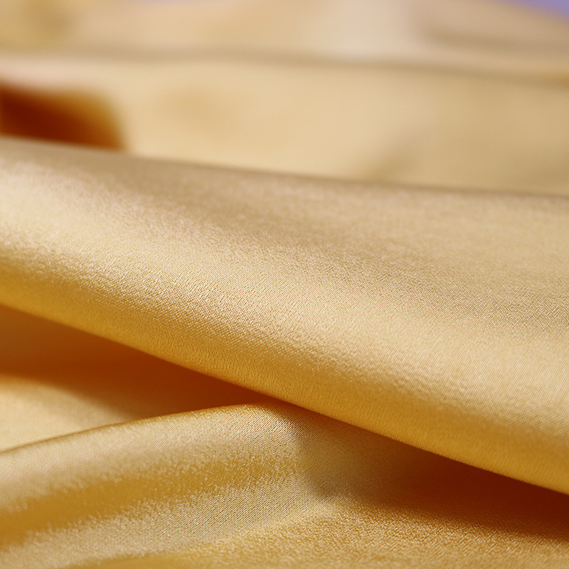 阿玛丝绒感缎面梭织色丁春夏小衫礼服连衣裙仿真丝布料产品图