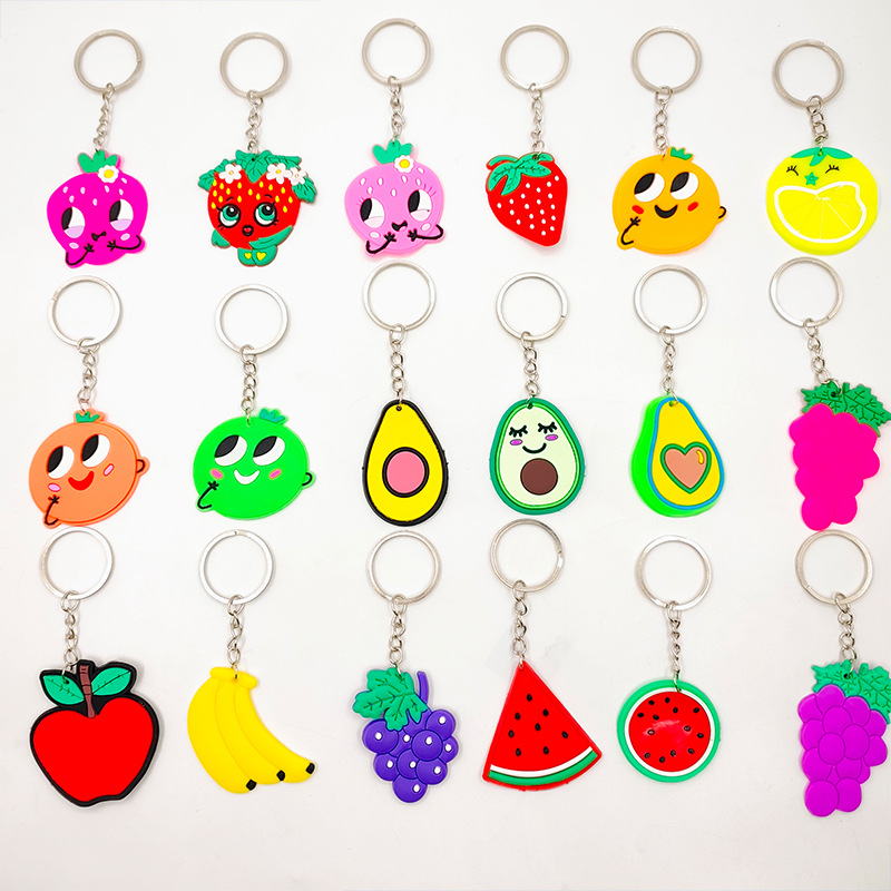 钥匙扣软胶钥匙扣2024年新款钥匙扣水果钥匙扣可爱钥匙扣车钥匙