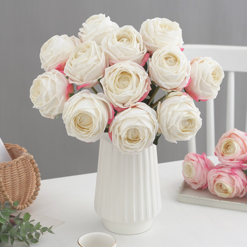 仿真花DIY发饰配件/假花/5朵塑膠花/仿真花/假花批发细节图