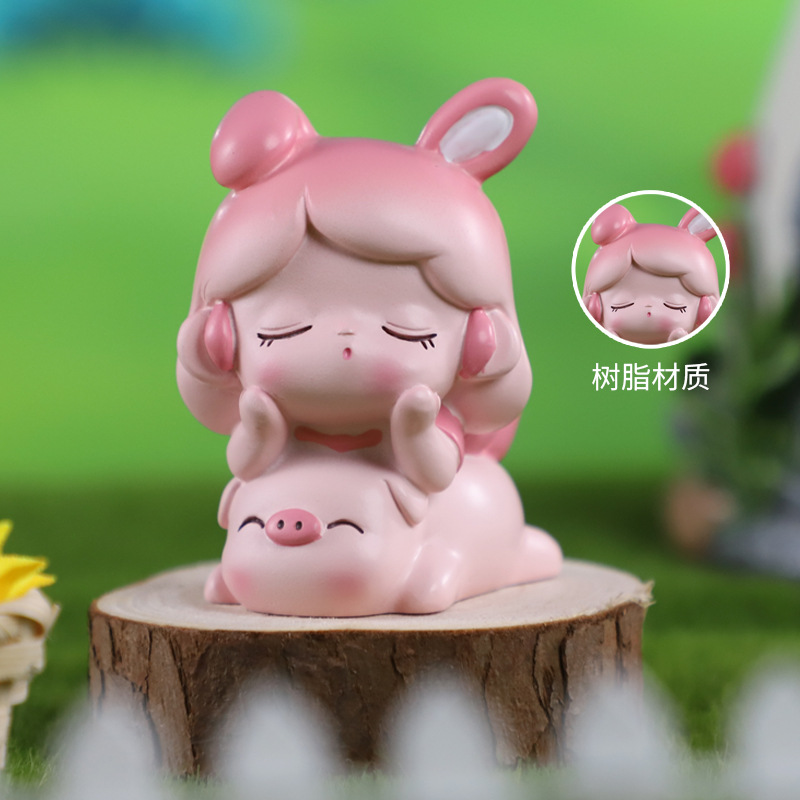 Cute park trendy resin figurines, desktop decorations, children's and student gifts, girlish heart dolls, birthday presents Specification image