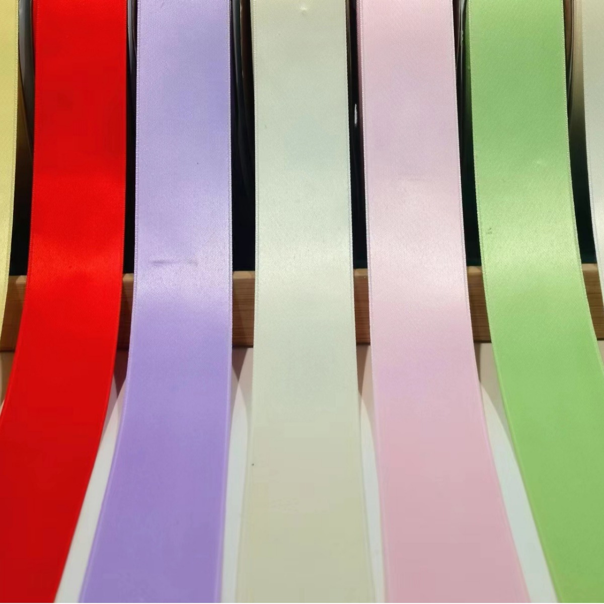 4cm double-sided encrypted ribbon, polyester-cotton ribbon, silk ribbon, DIY handmade bow, flower ribbon, cake gift box packaging details Picture