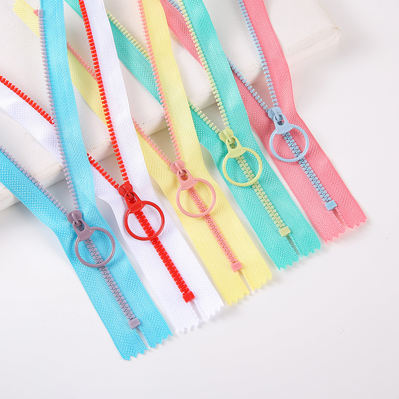 No. 3 resin closed tail zipper, candy color DIY pen case zipper closed tail 15cm, 20cm short zipper in stock details Picture