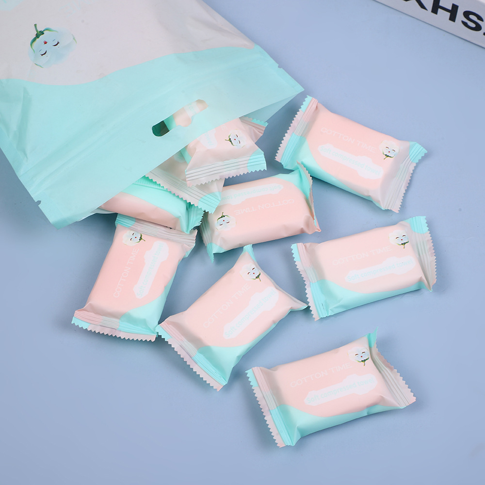 Mianli Shiguang one-time compressed pure cotton large-sized towels for travel, business trips, cleaning and washing, 20 pieces each, portable Application Scenario
