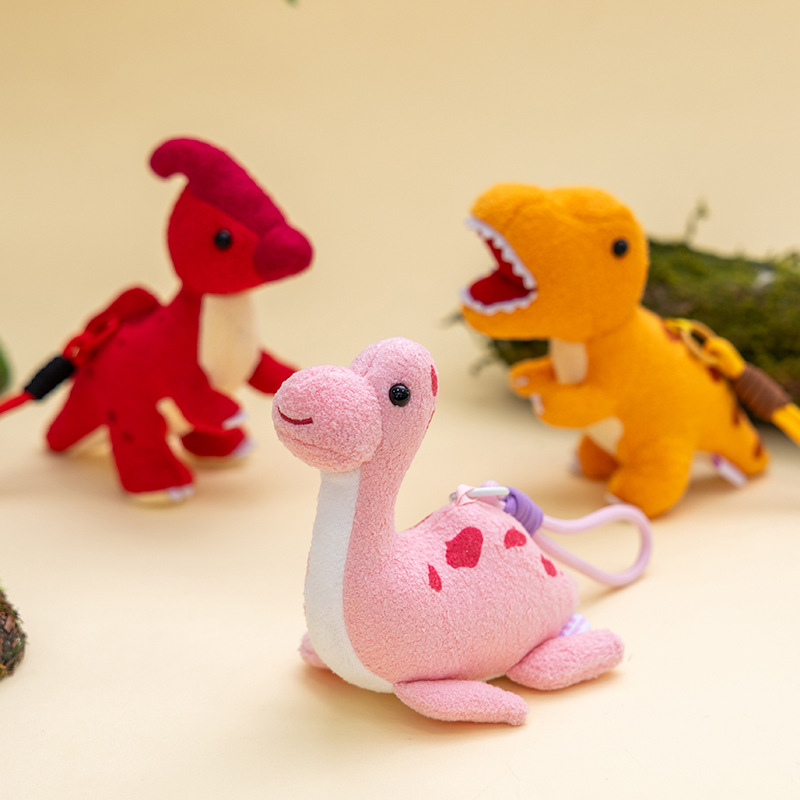 Jurassic Fierce Sweetheart Dinosaur plush pendant, children's birthday gift, Tyrannosaurus rex Triceratops ground promotion gift batch