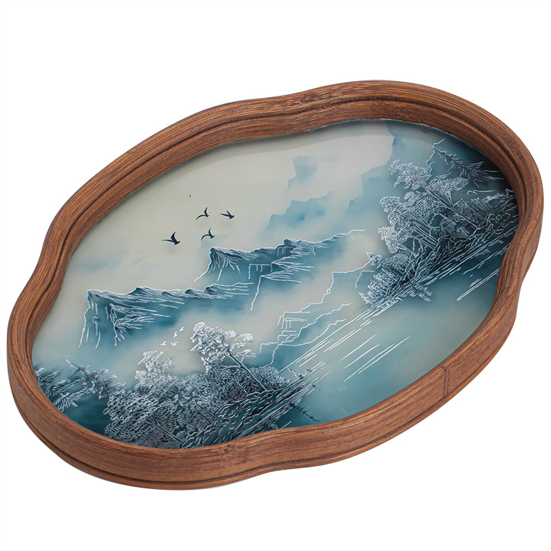 木托盘/竹木/木质茶盘/盘子木/木制托盘白底实物图