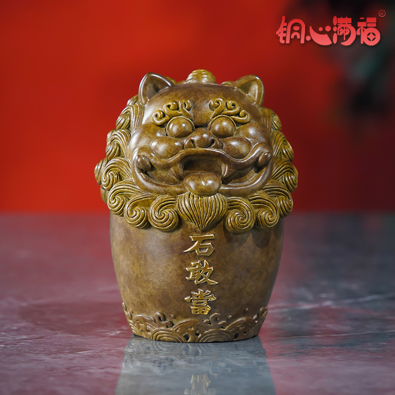 厂家直销黄铜摆件《石敢当》办公桌面摆件书房装饰 乔迁开业礼物