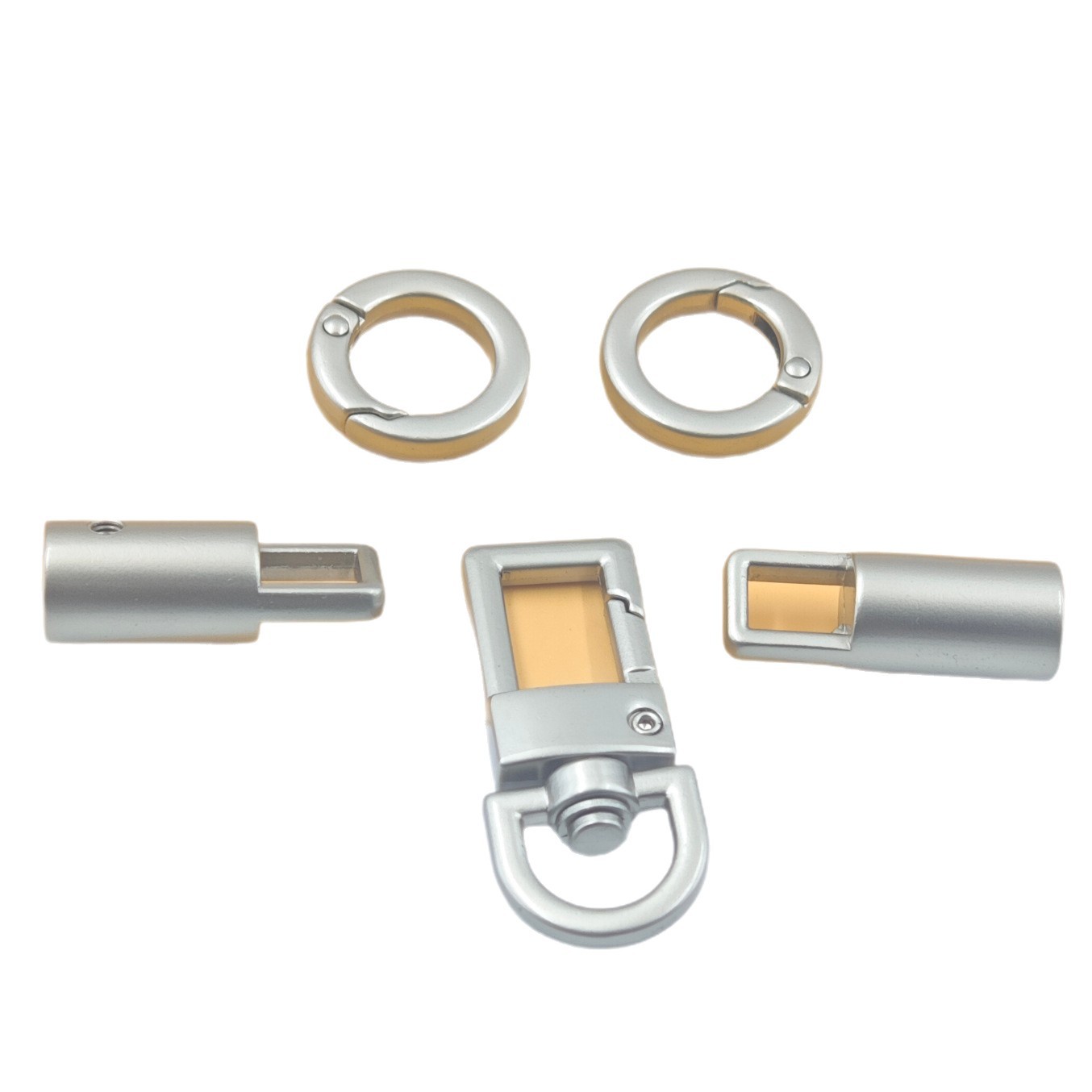 New manufacturer's luggage, high-end mobile phone lanyard accessories, alloy buckle, spring ring, square bell hook, door buckle set Item Picture