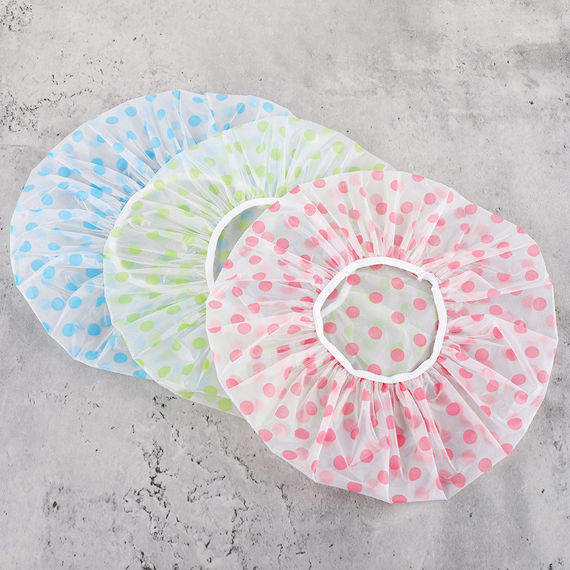 Thickened shower cap, women's waterproof shower cap, household shower dry hair cap, quick and universal, disposable PEVA factory Application Scenario