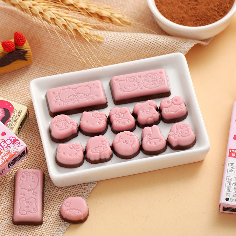 hellokitty Sanrio Strawberry Chocolate Hello Kitty kt Candy Children 40g*10 from the top Japanese imported snack brand Specification image