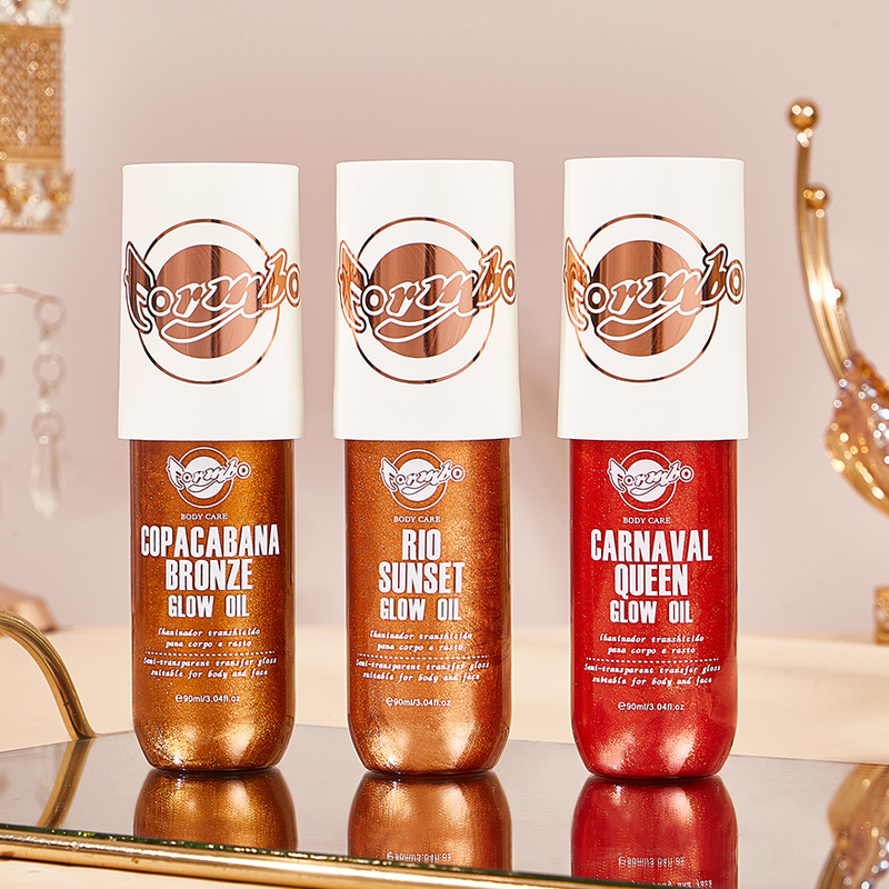 【跨境专供】FORMBO身体发光油防水防汗身体高光三色可选彩妆批发