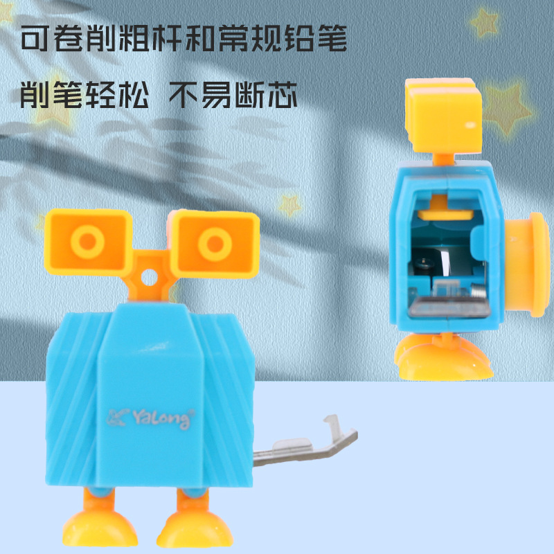 Cross-border manufacturer customized cartoon student learning pencil sharpener robot series shaped pen sharpener creative wholesale details Picture