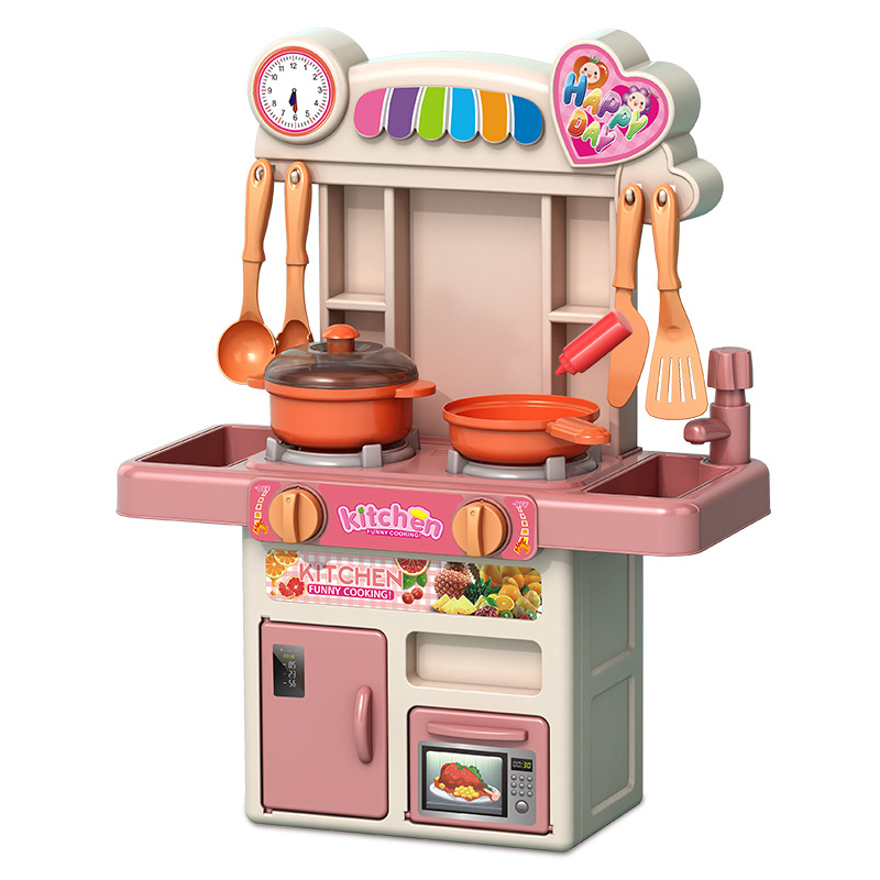 Children's house play kitchen toy set for boys and girls, suitable for cooking. Babies aged 1-3 to 6 years old, rice cooker simulation kitchenware Item Picture