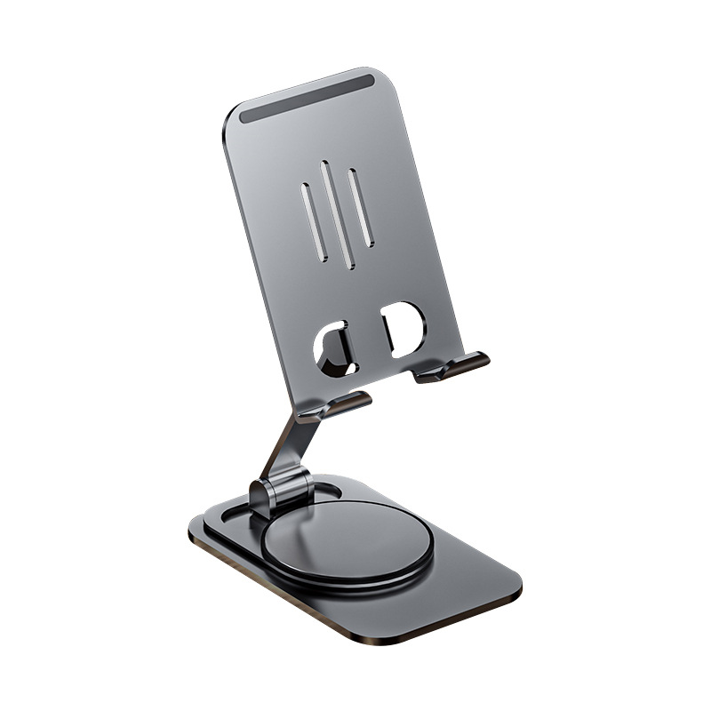 Aluminum alloy mobile phone stand, desktop mobile phone stand, lazy person portable foldable all-metal flat support frame wholesale Item Picture