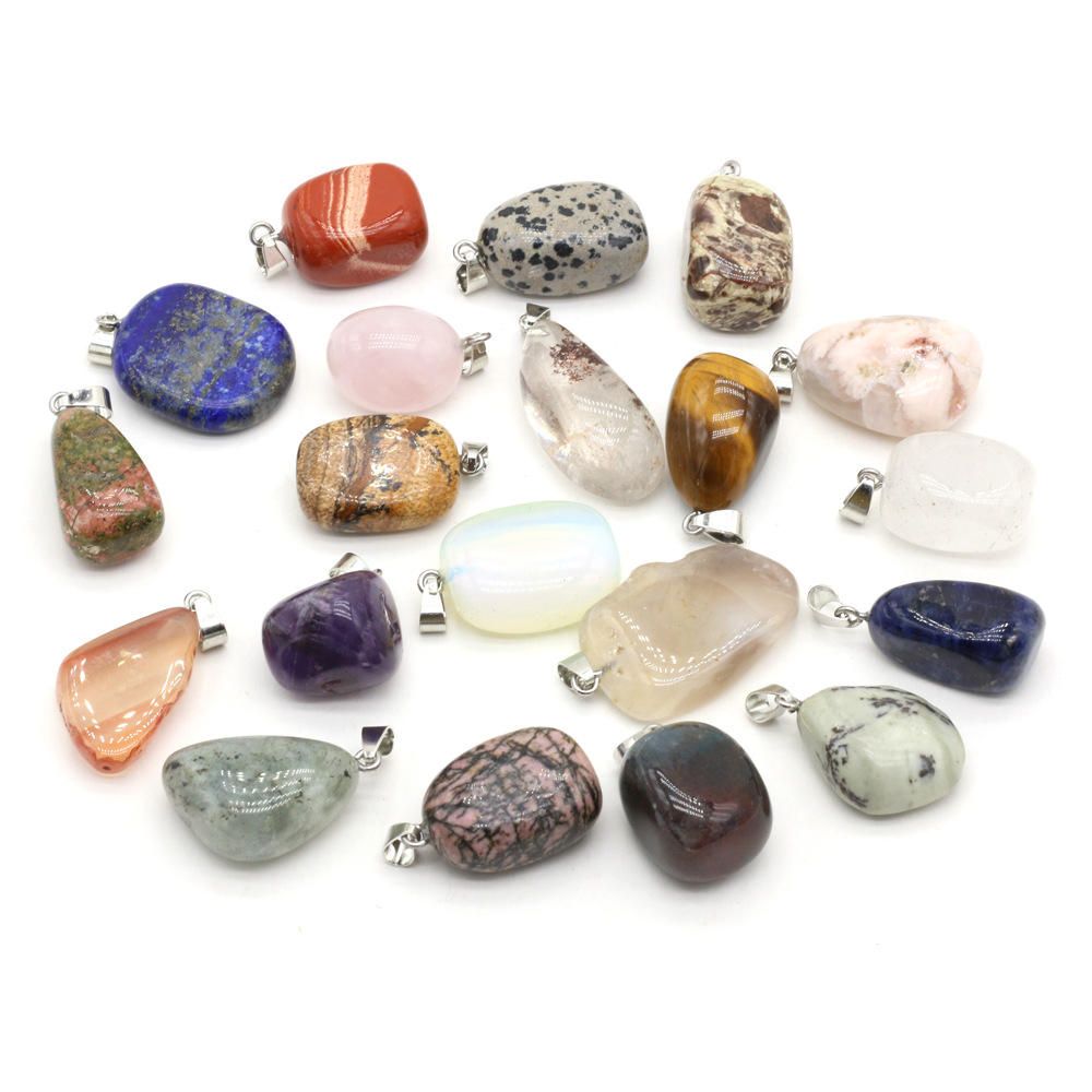 Cross-border exquisite natural stone irregularly shaped pendants, DIY jewelry accessories, handcrafted earrings and necklaces, wholesale and production Item Picture