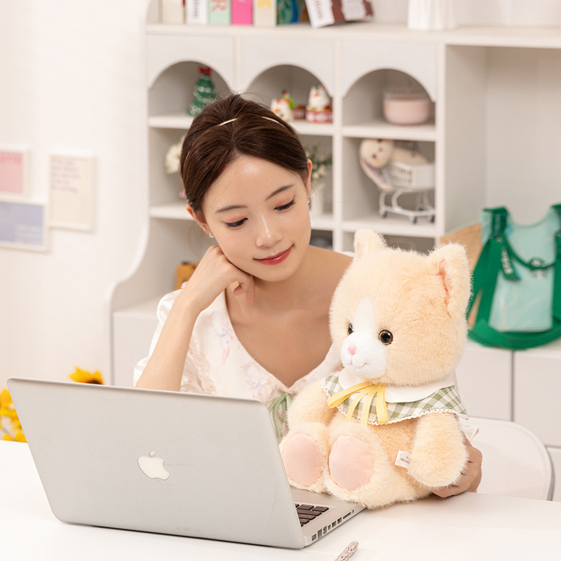 Cartoon elephant plush toys, wholesale for export, sleeping cushions, decorative items, claw machine dolls, bows, cute lambs Application Scenario