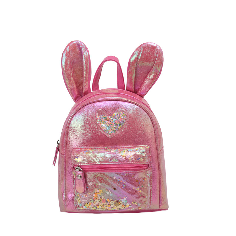 New sequined children's trendy backpack, rabbit cartoon bow, princess, girls' fashionable and cute children's bag Item Picture