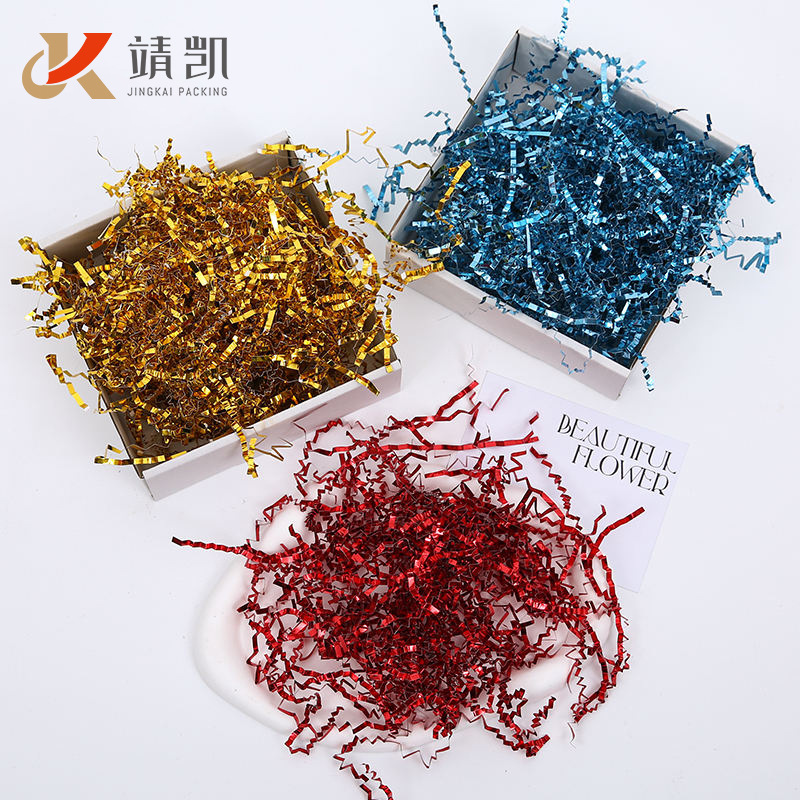 跨境爆款收缩真空包装褶皱拉菲草纸丝450g900g一包礼盒装饰填充物产品图