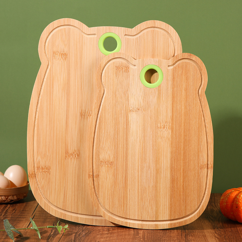 A 1cm household bear cutting board with antibacterial and anti-mold properties, thickened and easy to clean. Both sides can be used as kitchen perforated cutting boards details Picture
