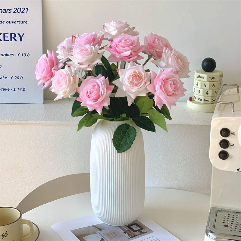 仿真花DIY发饰配件/仿真花/5朵塑膠花/假花/假花批发产品图